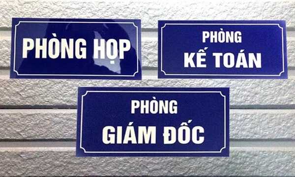 Bảng tên phòng ban