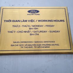 BẢNG HIỆU INOX VÀNG MẪU 07