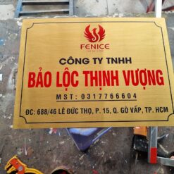 BẢNG HIỆU INOX VÀNG MẪU 08