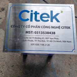 BẢNG HIỆU INOX TRẮNG MẪU 09