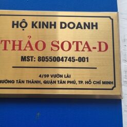 BẢNG HIỆU INOX VÀNG MẪU 09
