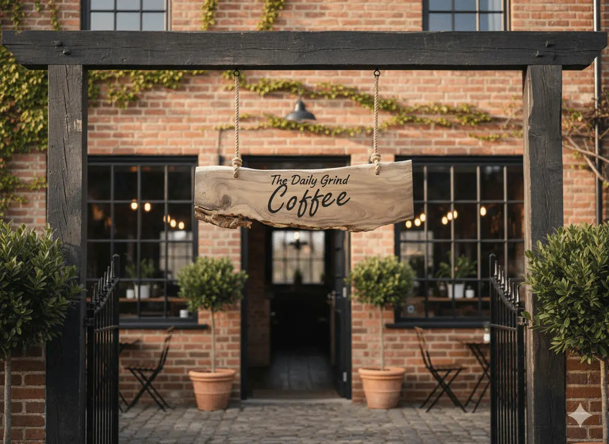 Bảng hiệu gỗ tại Quận 2