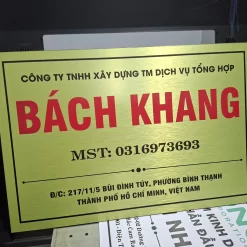 Bảng Hiệu Alu Vàng Xước Ms 13