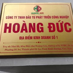 Bảng hiệu inox vàng Ms 02